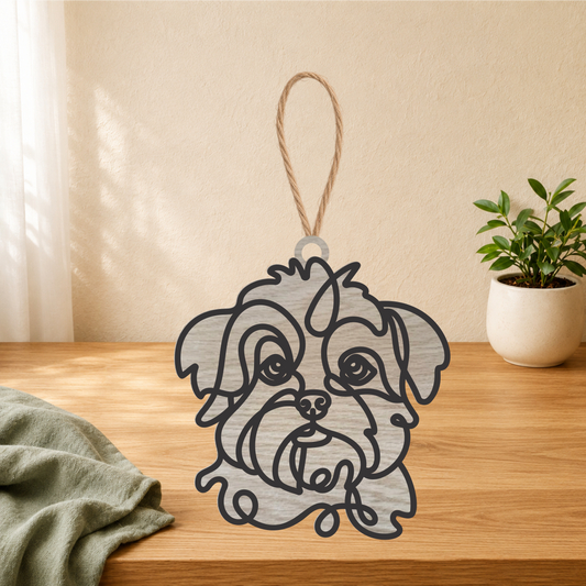 Shih Tzu Gifts | Wood Ornament, Keychain & Car Charm
