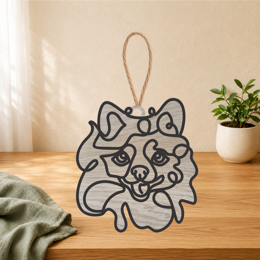 Pomeranian Gifts | Wood Ornament, Keychain & Car Charm