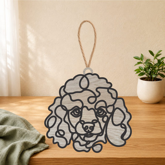 Poodle Gifts | Wood Ornament, Keychain & Car Charm