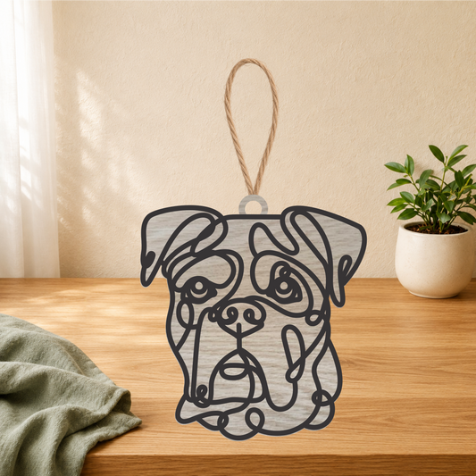 Boxer Gifts | Wood Ornament, Keychain & Car Charm