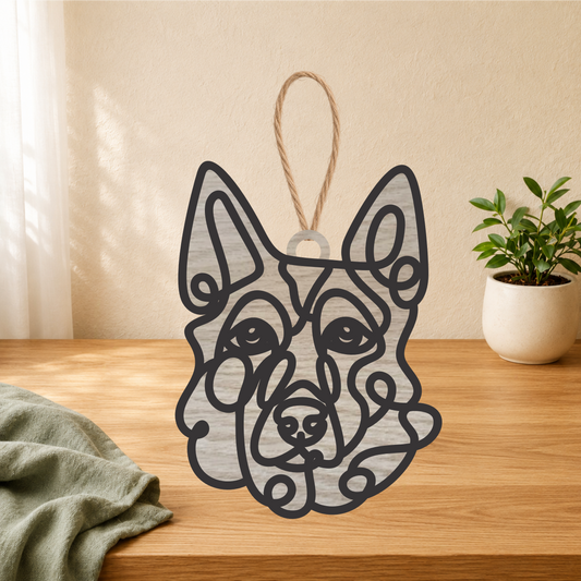 German Shepherd Gifts | Wood Ornament, Keychain & Car Charm