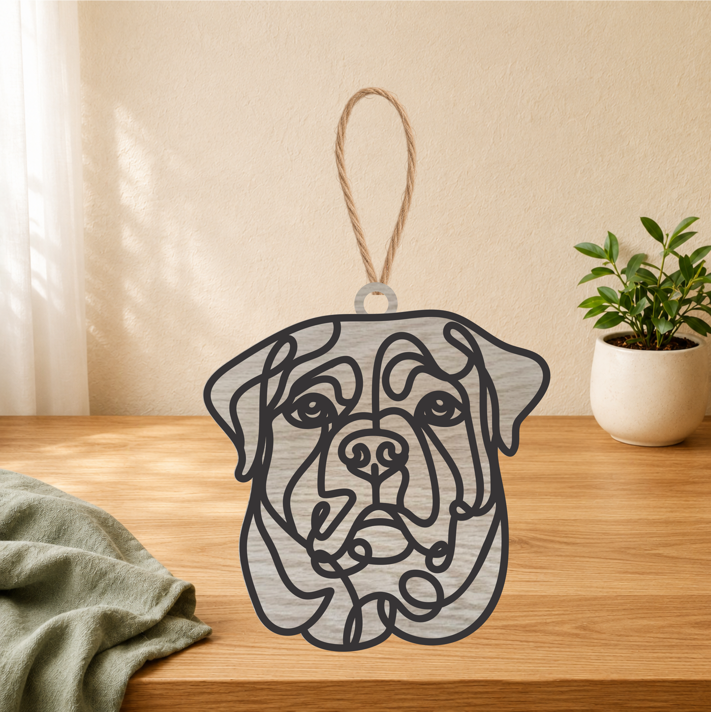 Rottweiler Gifts | Wood Ornament, Keychain & Car Charm