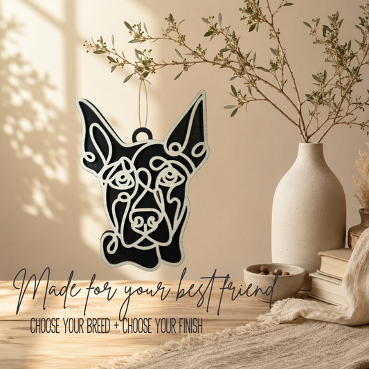Doberman Pinscher Layered Wood Keepsake | Dog Ornament, Car Charm & Dog Lover Gift