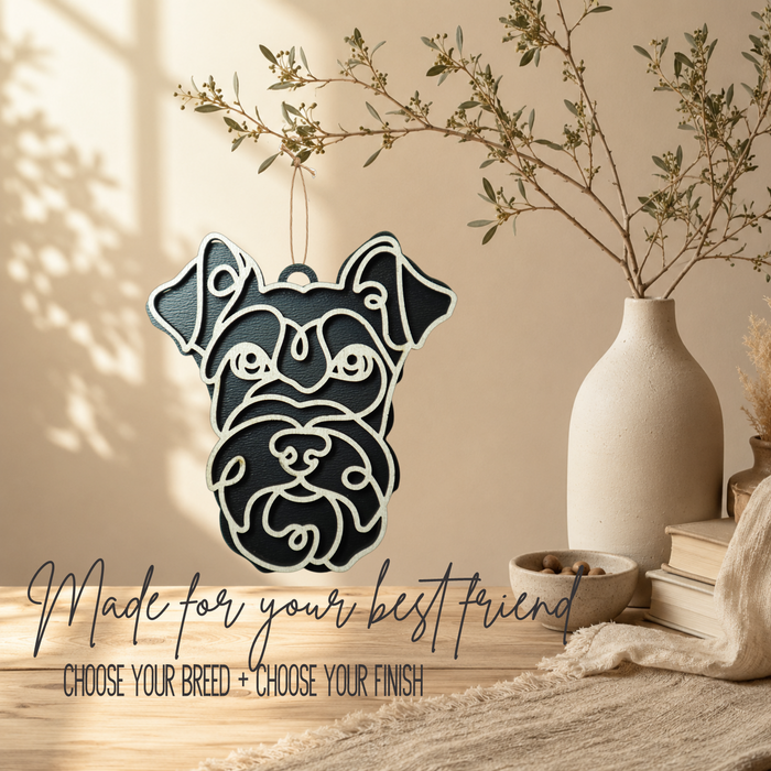 Schnauzer Layered Wood Keepsake