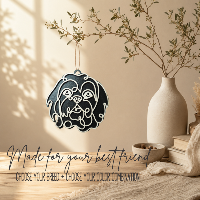 Lhasa Apso Layered Wood Keepsake