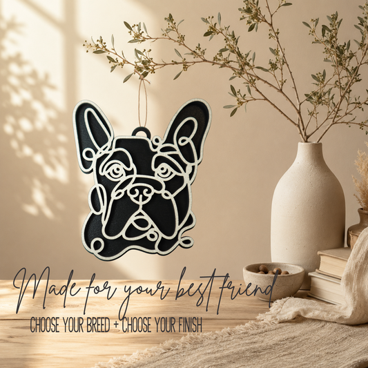 English Bulldog Gifts | Wood Ornament, Bag Tags & Car Charm