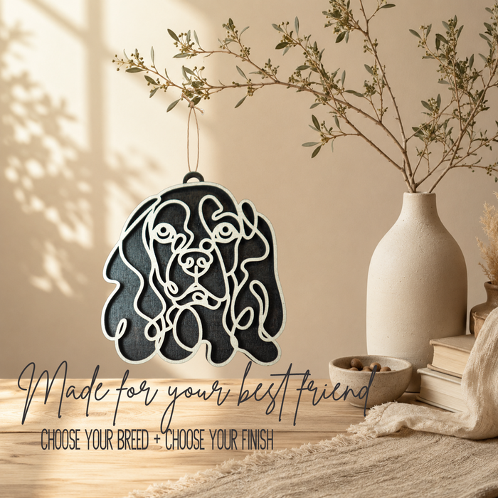 Cocker Spaniel Layered Wood Keepsake