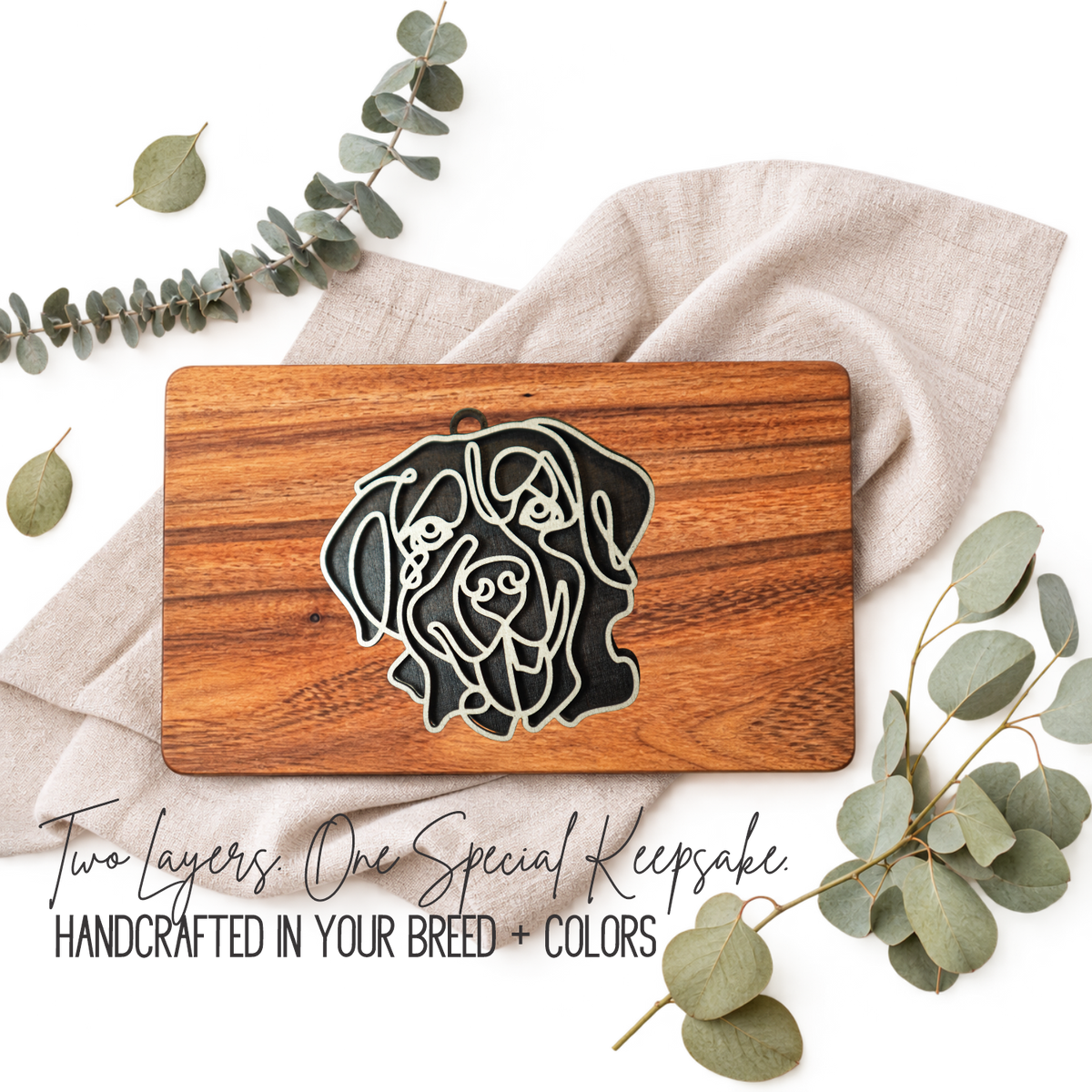 Bernese Mountain Dog Gifts | Wood Ornament, Bag Tag & Car Charm