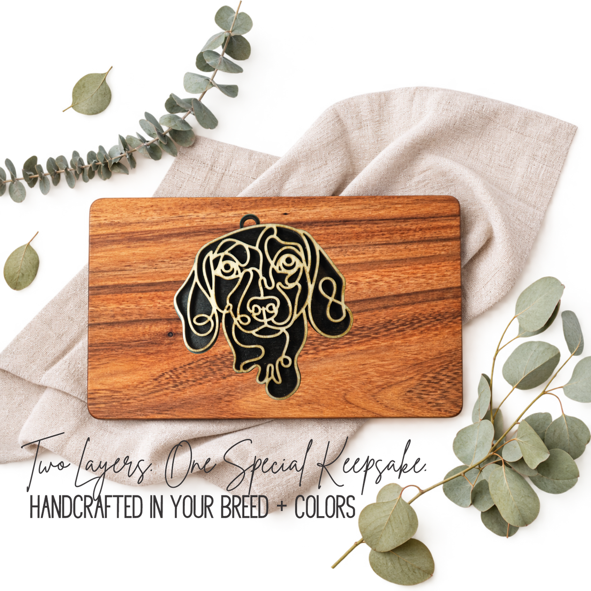 Dachshund Gifts | Wood Ornament, Bag Tags & Car Charm