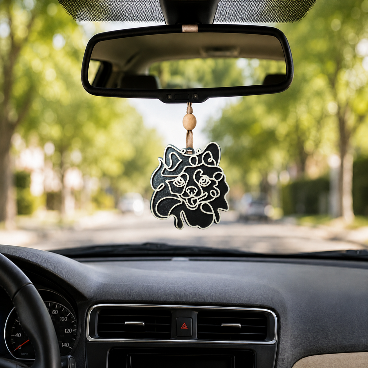 Pomeranian Layered Wood Keepsake | Dog Ornament, Car Charm & Dog Lover Gift