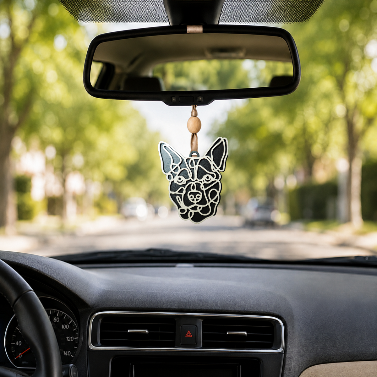 Australian Cattle Dog Layered Wood Keepsake | Blue Heeler Ornament, Bag Tag, Car Charm & Personalized Dog Gift