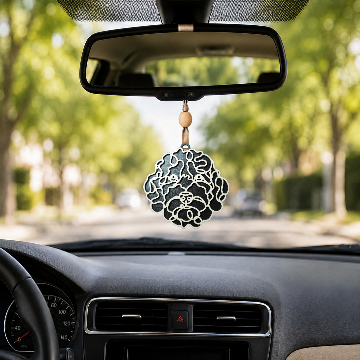 Labradoodle Layered Wood Keepsake | Dog Ornament, Car Charm & Dog Lover Gift