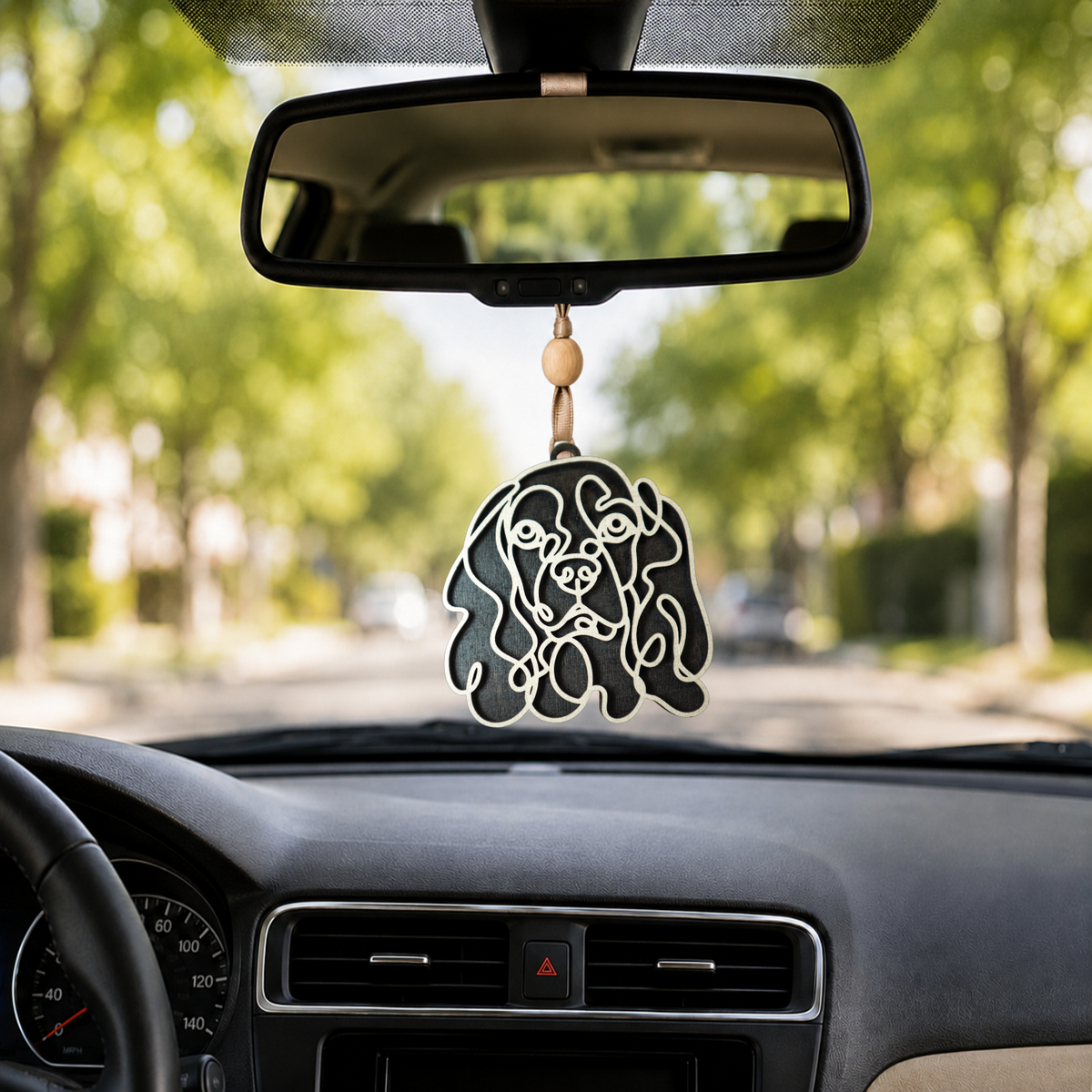 Cocker Spaniel Layered Wood Keepsake | Dog Ornament, Car Charm & Dog Lover Gift