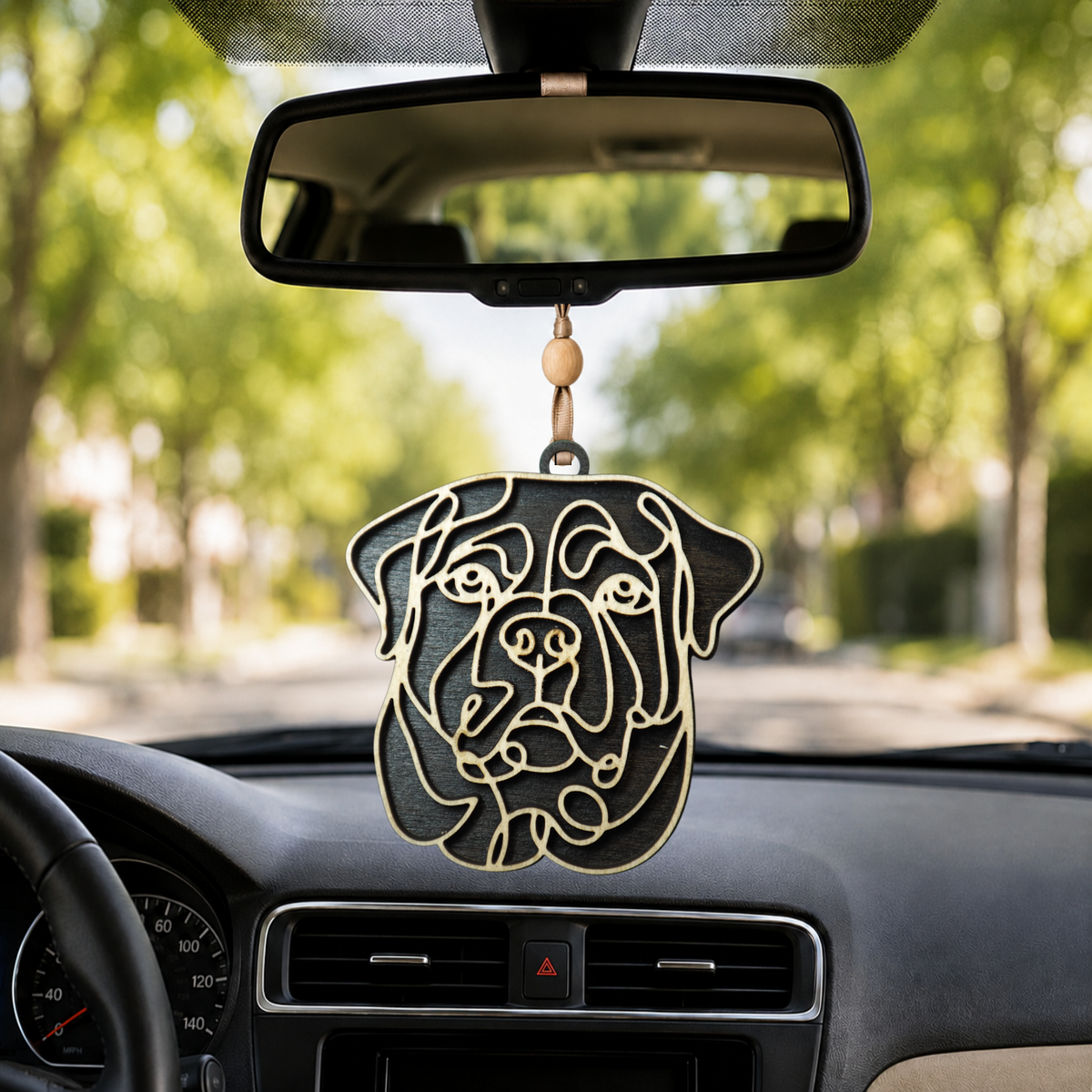 Rottweiler Layered Wood Keepsake | Dog Ornament, Car Charm & Dog Lover Gift