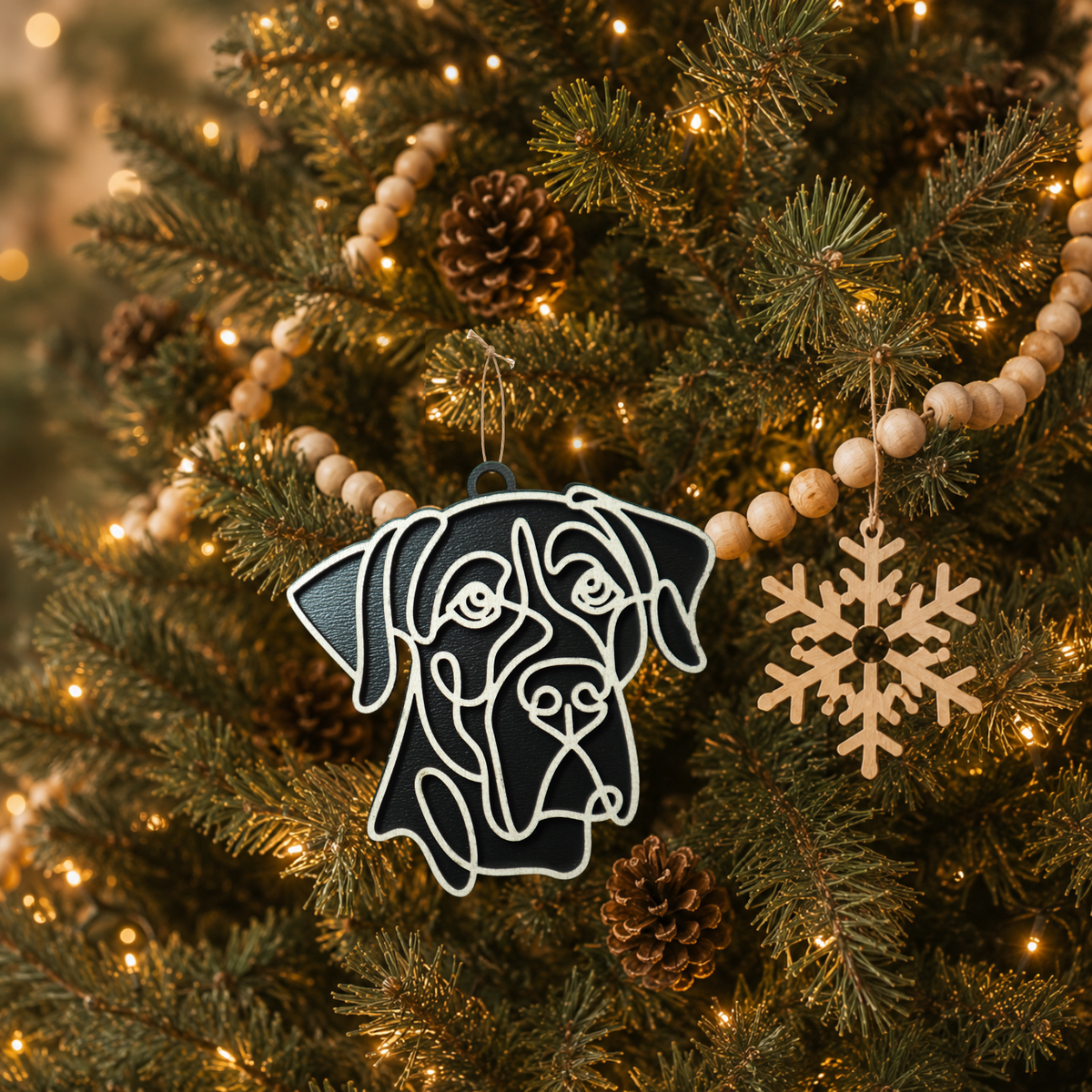 Great Dane Layered Wood Keepsake | Dog Ornament, Car Charm & Dog Lover Gift