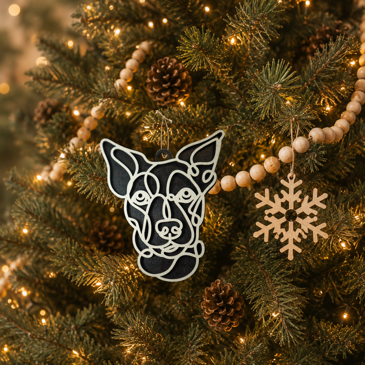 Doberman Pinscher Layered Wood Keepsake | Dog Ornament, Car Charm & Dog Lover Gift