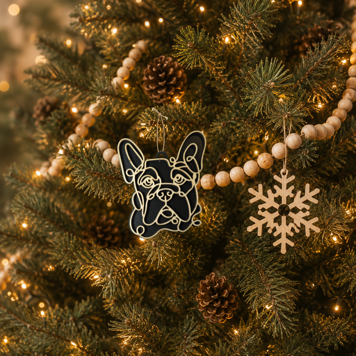 English Bulldog Gifts | Wood Ornament, Bag Tags & Car Charm
