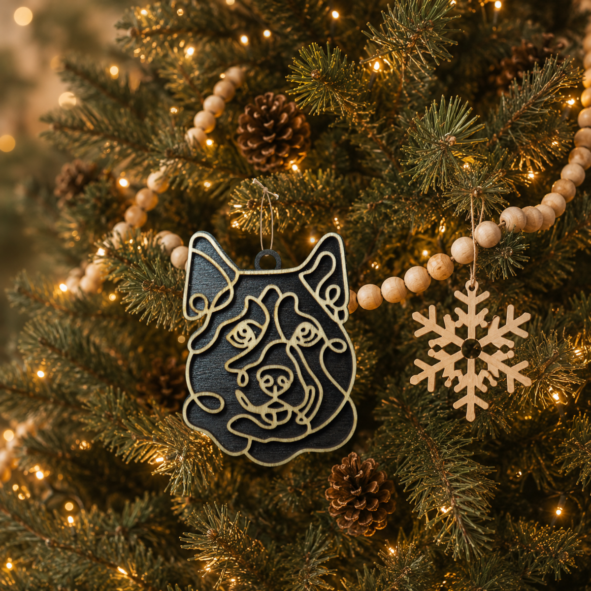 Siberian Husky Gifts | Wood Ornament, Bag Tags & Car Charm