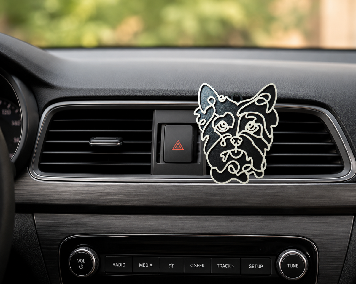 Yorkshire Terrier Yorkie Layered Wood Keepsake | Dog Ornament, Car Charm & Dog Lover Gift