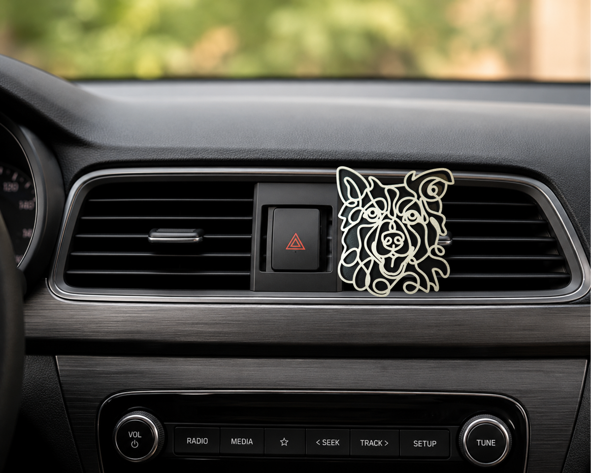 Border Collie Gifts | Wood Ornament, Bag Tag & Car Charm
