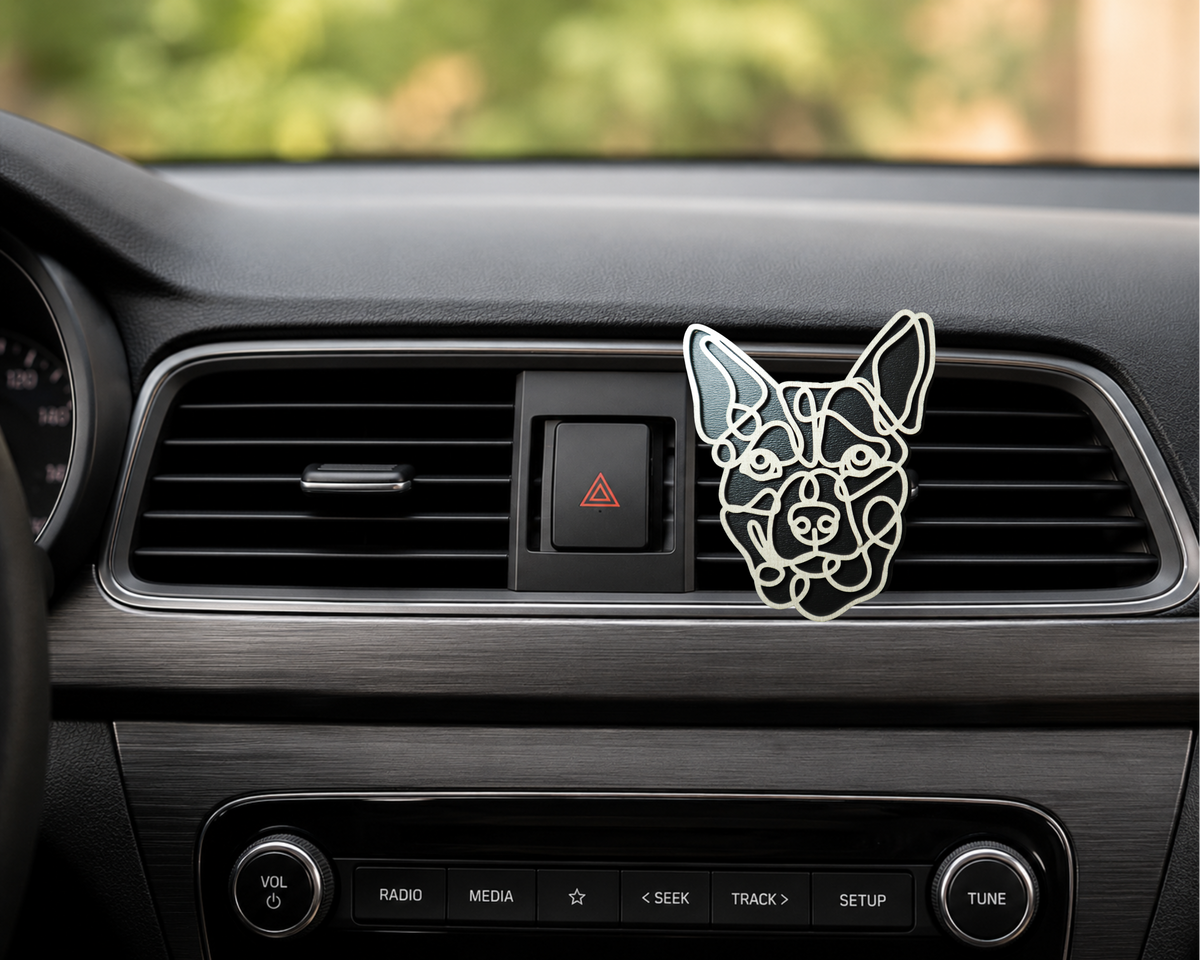 Australian Cattle Dog Layered Wood Keepsake | Blue Heeler Ornament, Bag Tag, Car Charm & Personalized Dog Gift