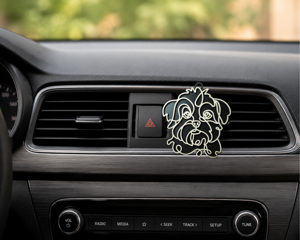 Shih Tzu Layered Wood Keepsake | Dog Ornament, Car Charm & Dog Lover Gift