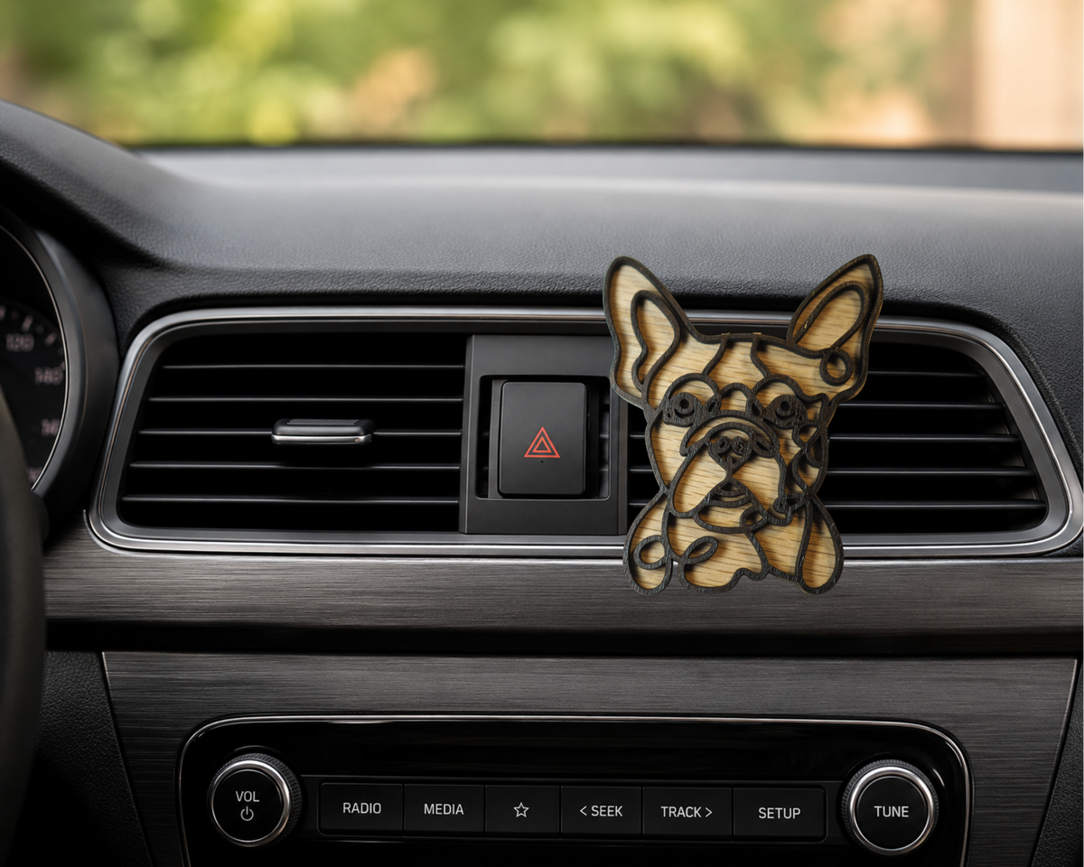 Boston Terrier Dog Gifts | Wood Ornament, Bag Tags & Car Charm