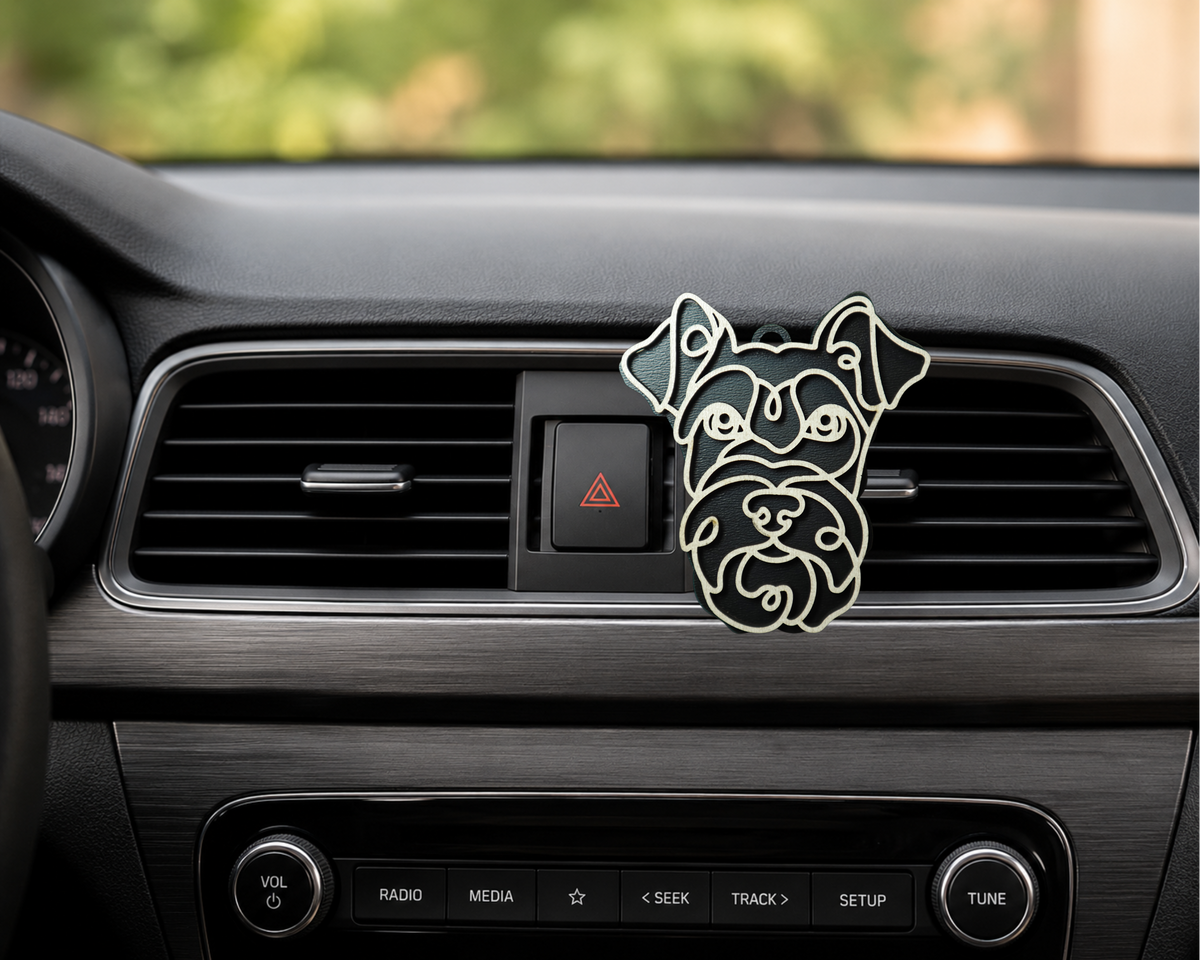 Schnauzer Layered Wood Keepsake | Dog Ornament, Car Charm & Dog Lover Gift