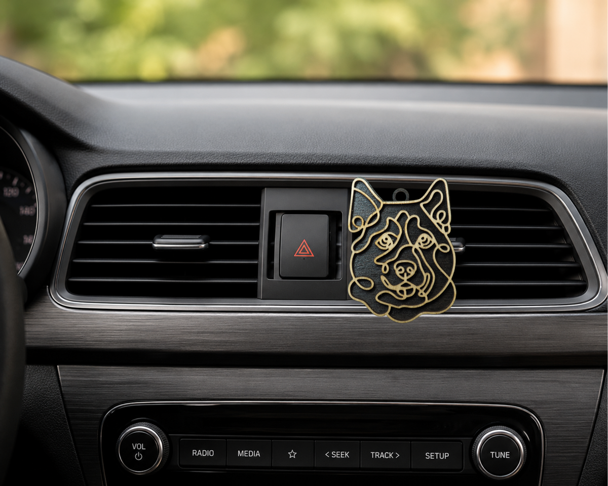 Siberian Husky Gifts | Wood Ornament, Bag Tags & Car Charm
