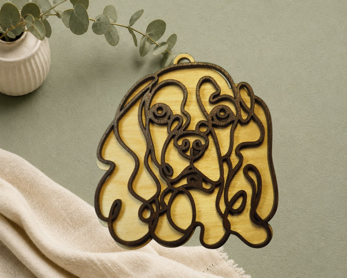 Cocker Spaniel Layered Wood Keepsake | Dog Ornament, Car Charm & Dog Lover Gift