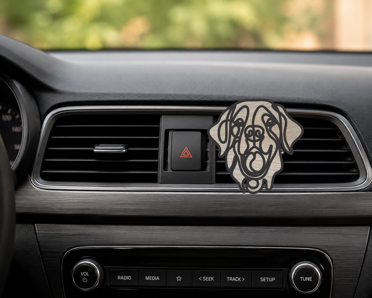 Golden Retriever Layered Wood Keepsake | Dog Ornament, Car Charm & Dog Lover Gift
