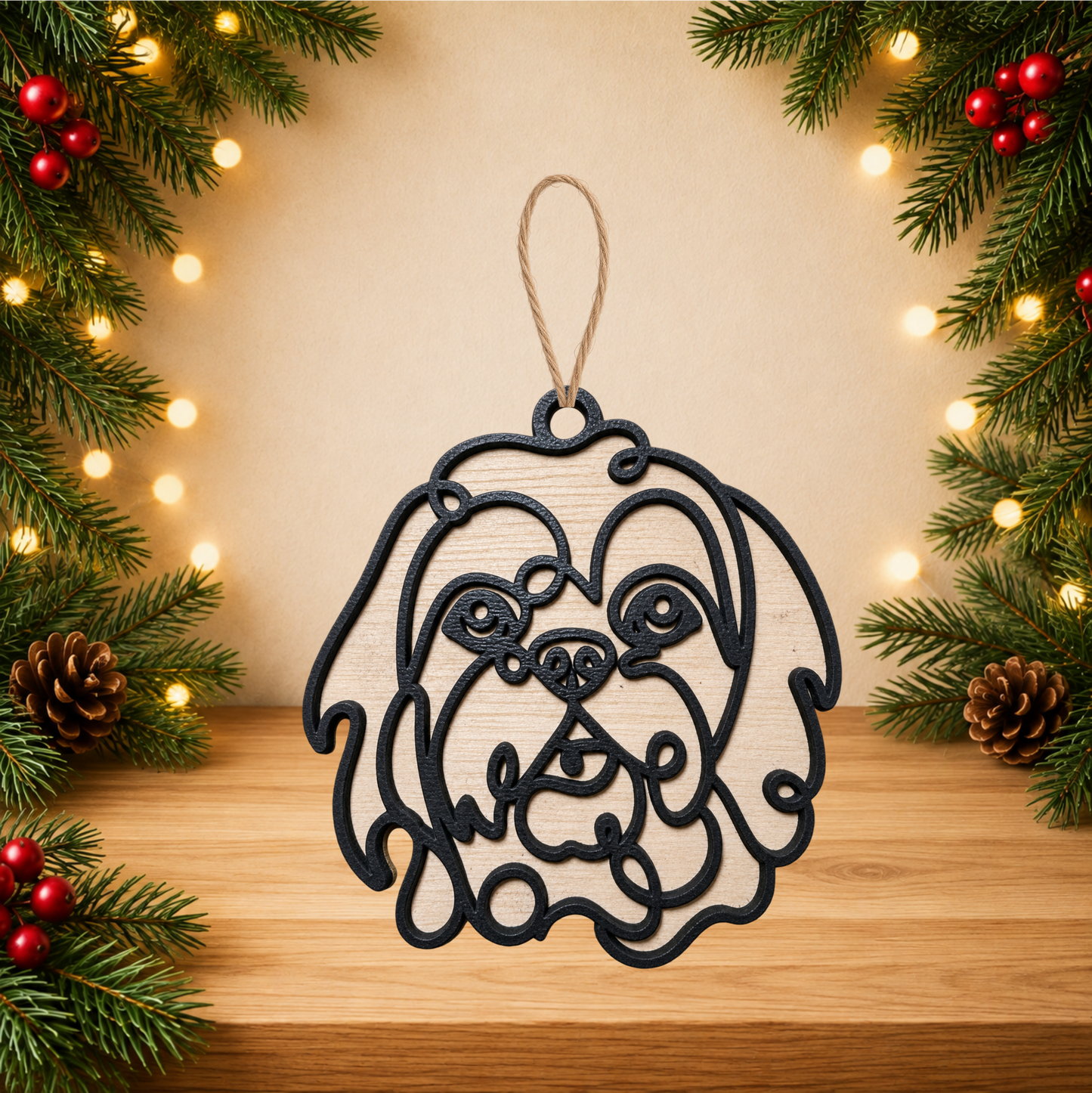 Lhasa Apso Wood Keepsakes & Charms